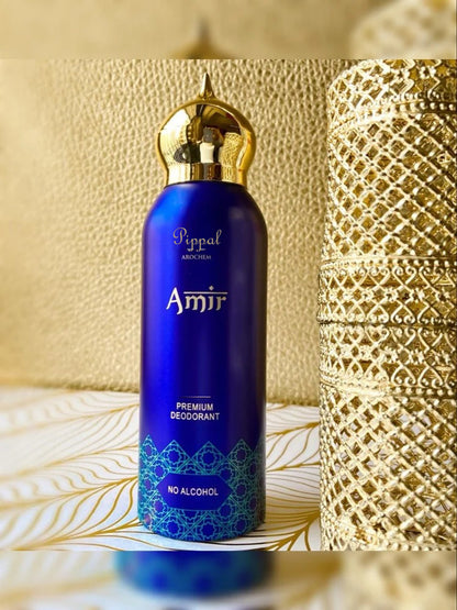 AMIR PREMIUM DEODORANT No Alcohol 200 Ml AWATIF 9 ML (Pack of 3)