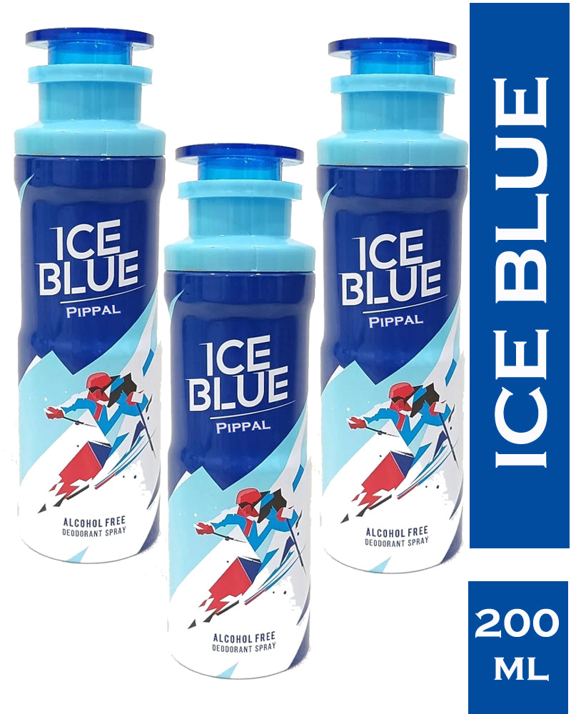 Ice Blue Alcohool Free DeoDorant Spray 200ml (Pack of 3)