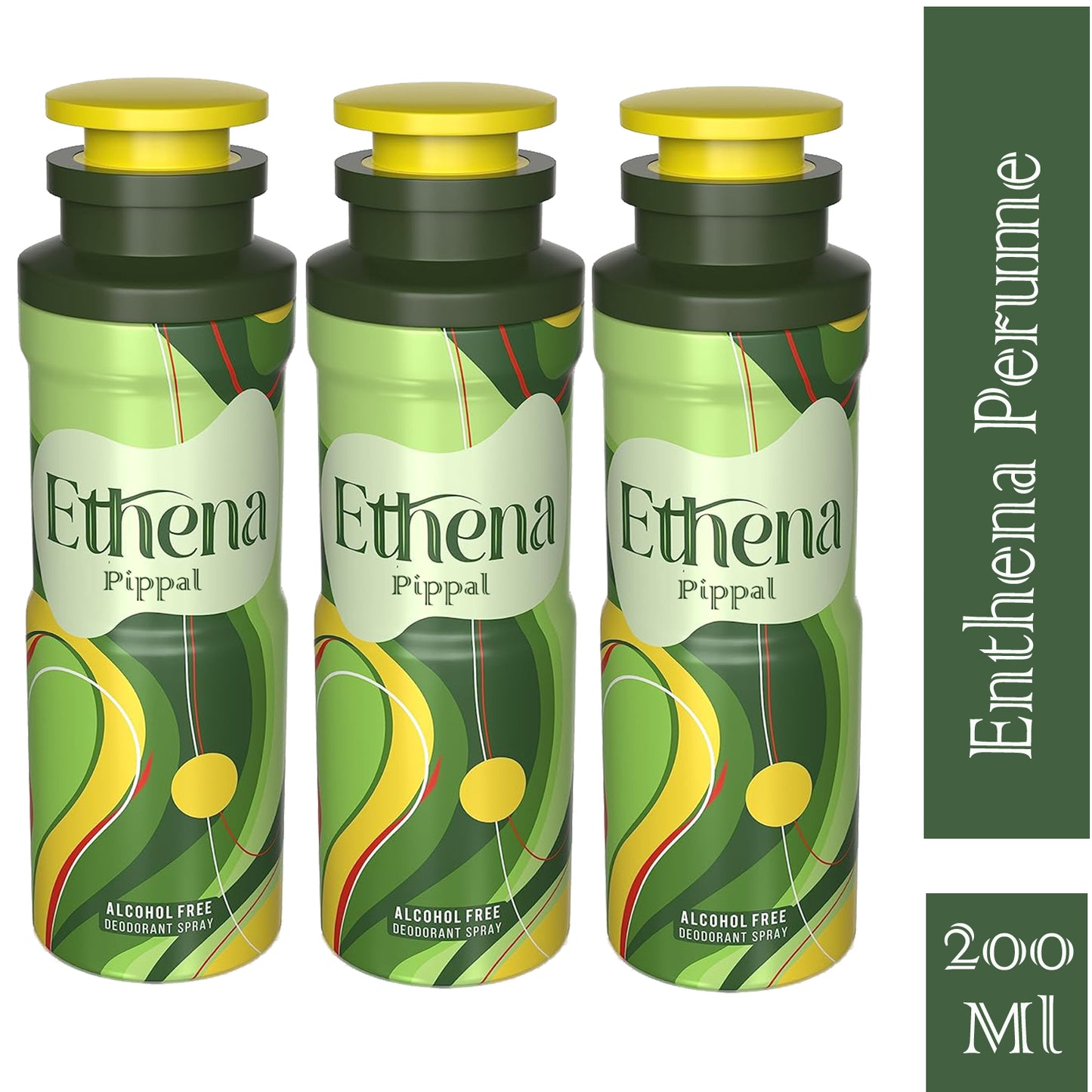 Ethena Alcohool Free DeoDorant Spray 200ml (Pack of 3)