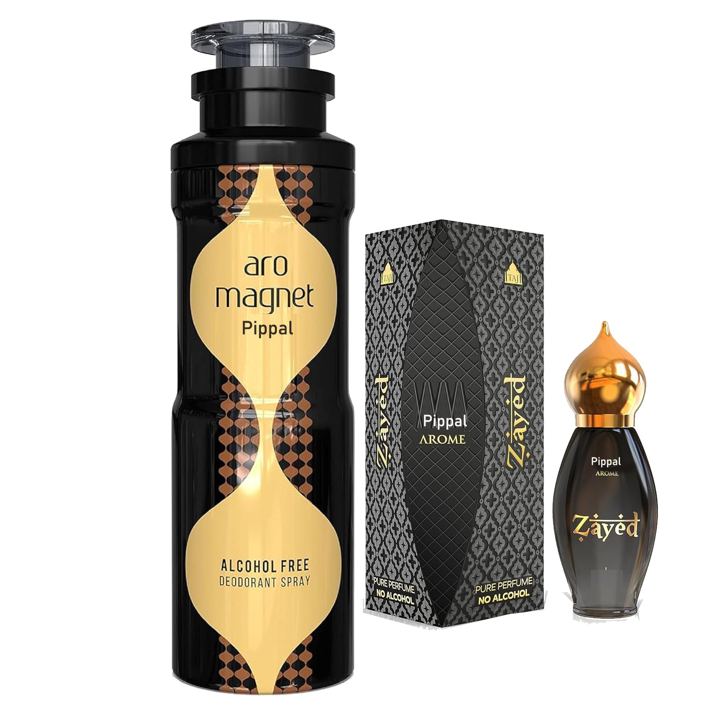Aro Magnet Alcohol Free DeoDorant Spray 200ml Zayed 9ml Pure Perfume (Pack of 1)