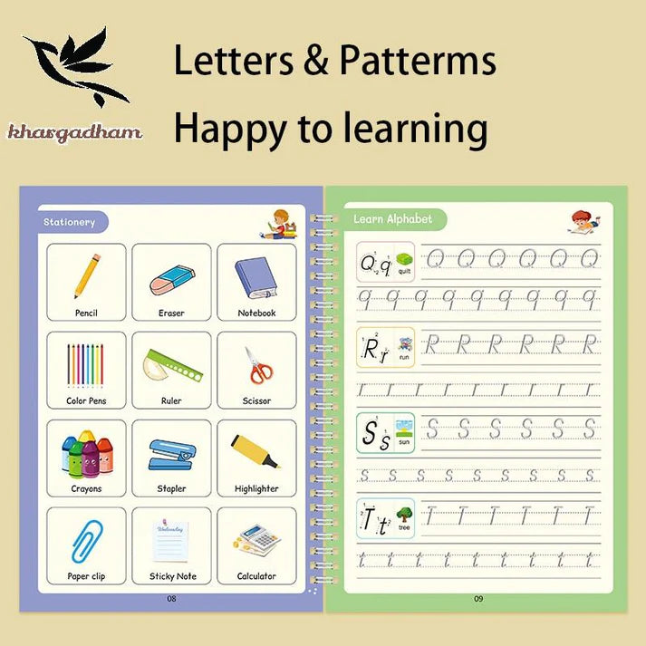 Sank Magic Practice Copybook (4 BOOKS,1 PEN,1 GRIP,10 REFILL) Pack of 1